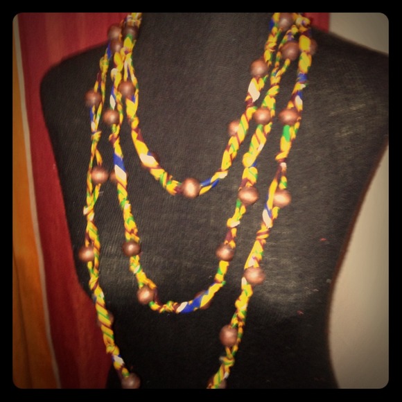 Printed beads are fab On a long necklace