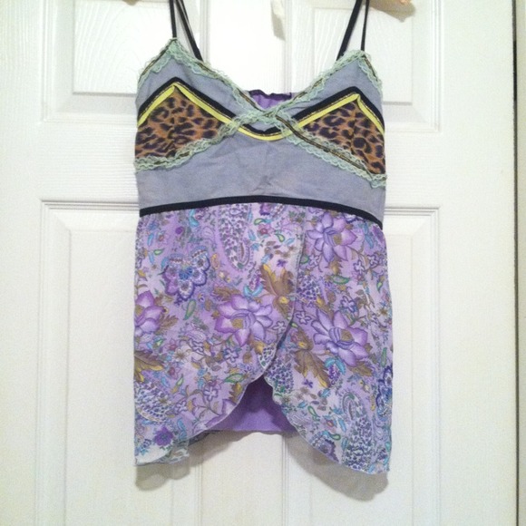 Animal print + paisley floral camisole