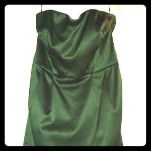 Express strapless green dress w/ pockets