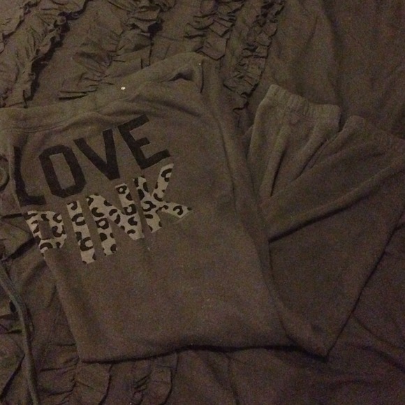 Victoria's Secret Pants - VS Secret PINK - Black W/ Leopard Sweats