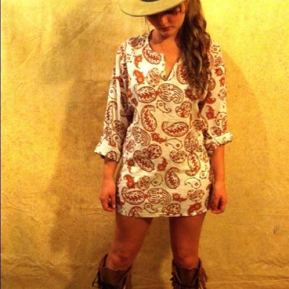 100% cotton paisley print Karamel tunic top