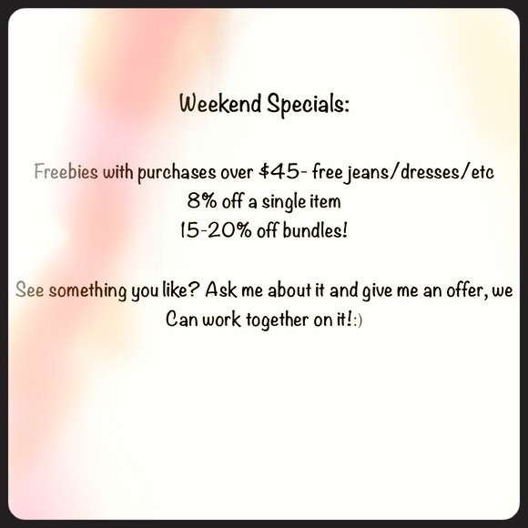Weekend deals!!