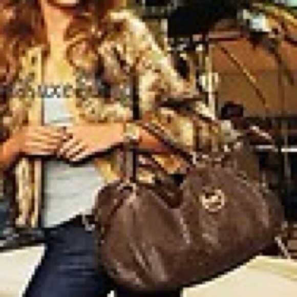 Michael Kors Mocha Python Leather Satchel