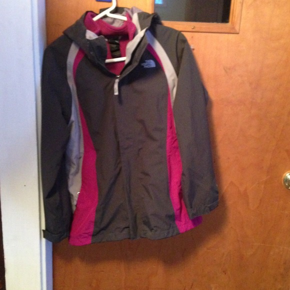 North Face 3 in 1. Has a zip in magenta fleece.