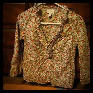 EUC Floral dress shirt from The Loft