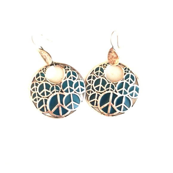 Peace Sign Earrings - Picture 1 of 3