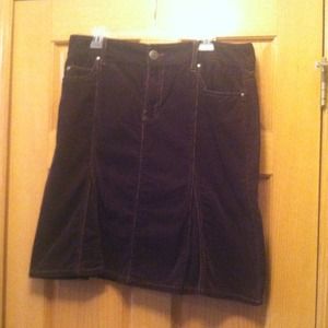 Brown corduroy skirt