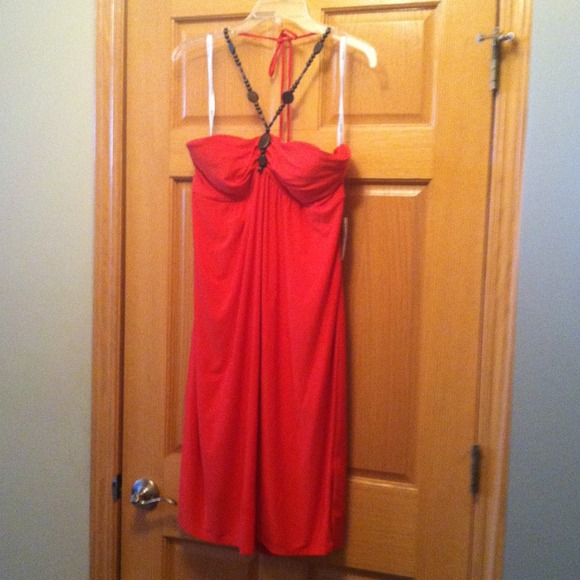 Coral cored Bisou Bisou dress - Picture 1 of 2