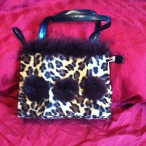 Small leopard print purse