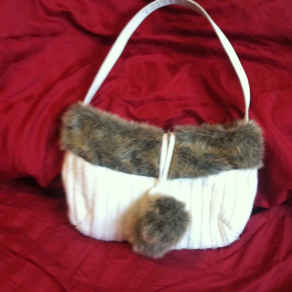 Cream color sweater purse