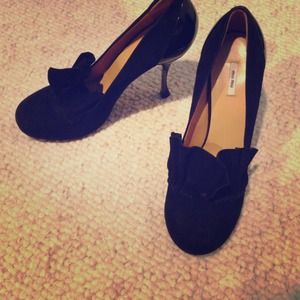 Miu Miu black suede heels
