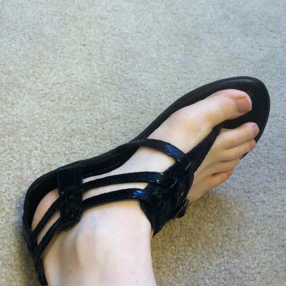 Black gladiator sandals