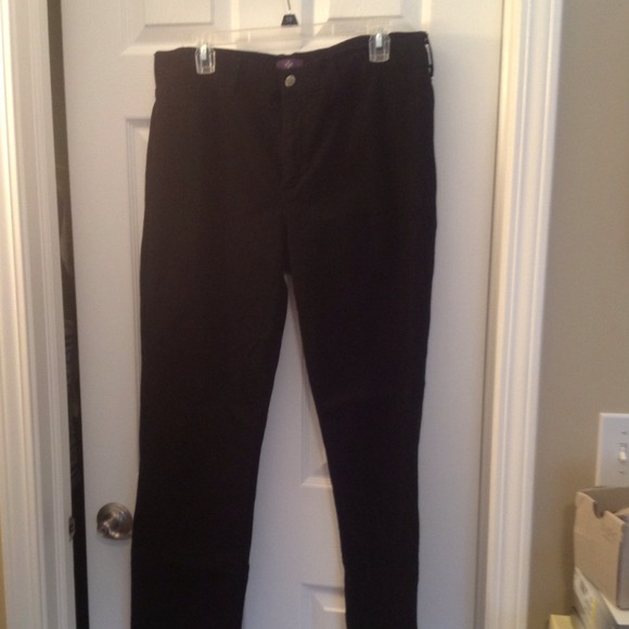 Black skinny jeans and orange Talbots jacket