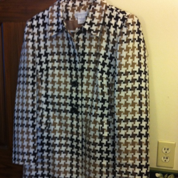 Worthington longer houndstooth Jacket brown colors