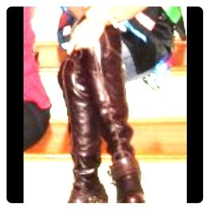 Marciano thigh high biker boots size 6