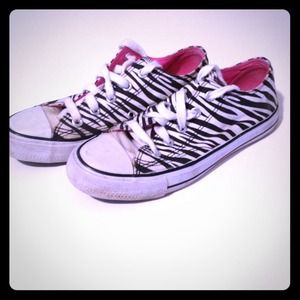 Zebra print shoes.