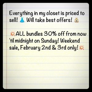 Weekend Sale! 30% off bundled items! Take a look!