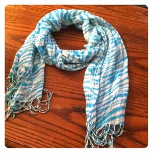 Light blue zebra scarf