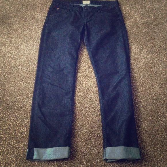 Hudson Jeans Denim - Hudson cropped dark wash denim