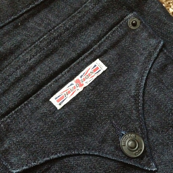 Hudson cropped dark wash denim - Picture 2 of 4