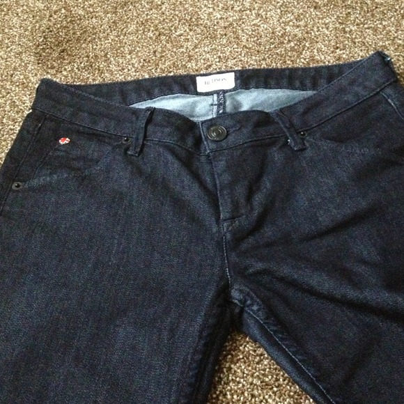 Hudson cropped dark wash denim - Picture 3 of 4