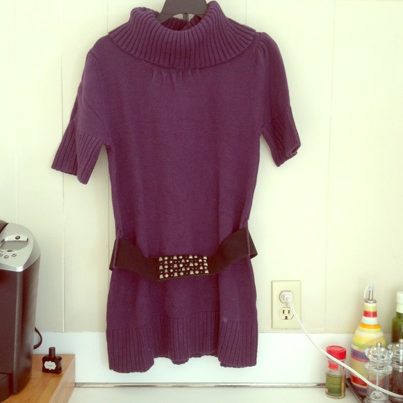 Purple sweater with belt!