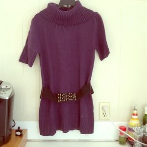 Purple sweater with belt!