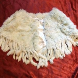 Lime green fur poncho