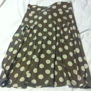 ❌SOLD ❌ Brown and Cream Polka Dot Skirt