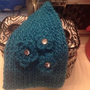 Crocheted flowered headbands