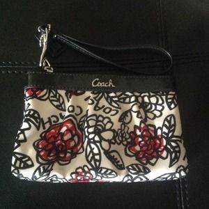 Authentic Poppy Coach Wristlet
