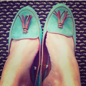 Reserved :) Teal Loafers