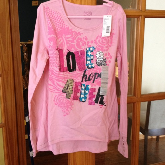 New girls 10/12 long sleeved shirt