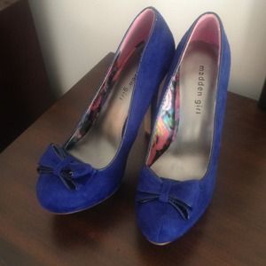 Madden Girl Blue Heels with Bows