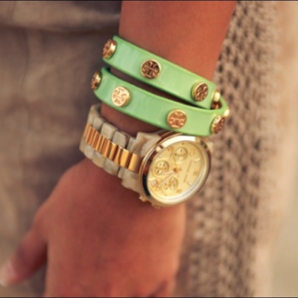 Tory Burch Jewelry - Tory Burch Mint Leather Wrap Bracelet *NEW*