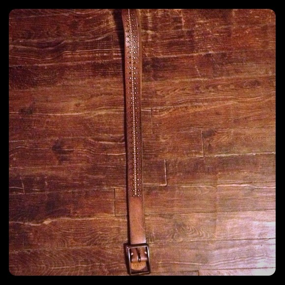 Brown leather belt