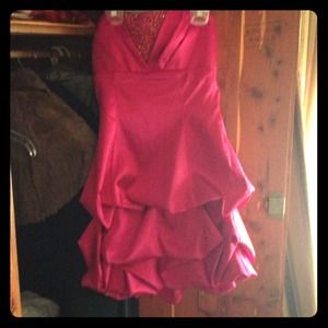 Fuschia Short Cocktail Dress