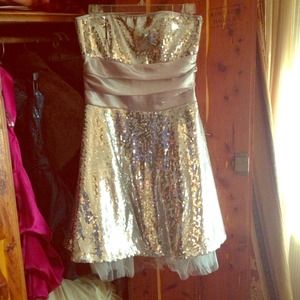 Silver Sequin Prom Dress