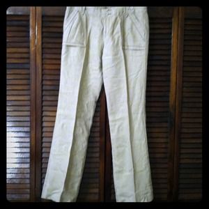 Khaki, 100% Linen Pants