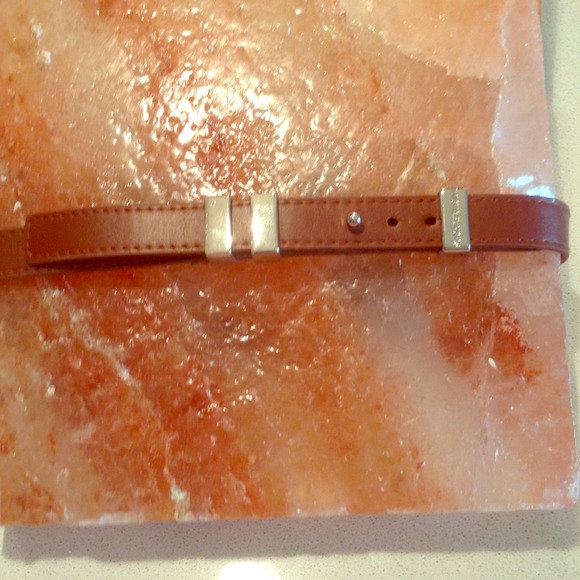 REDUCED! Michael Kors silver-toned brown belt