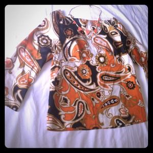 Jcrew Retro Print Top