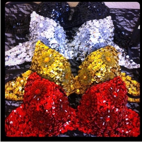 🚩CLEARANCE🚩 New Bellydancer Sparkle Bra - Picture 1 of 1