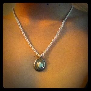 BUNDLE Silver necklace and gold pendant