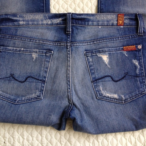 7  for all Mankind cropped straight leg 28