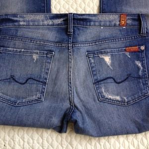 7  for all Mankind cropped straight leg 28