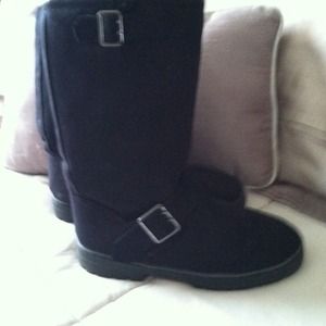 Women's black ultra suede boots