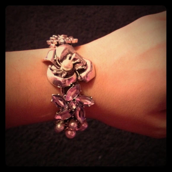 silver bracelet.