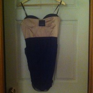 Black and Champagne Corset Dress
