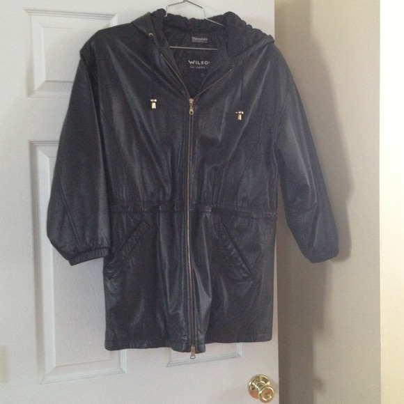 Black leather Wilson jacket small