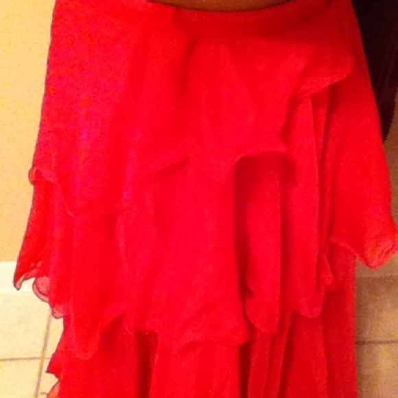 Hot pink layered skirt